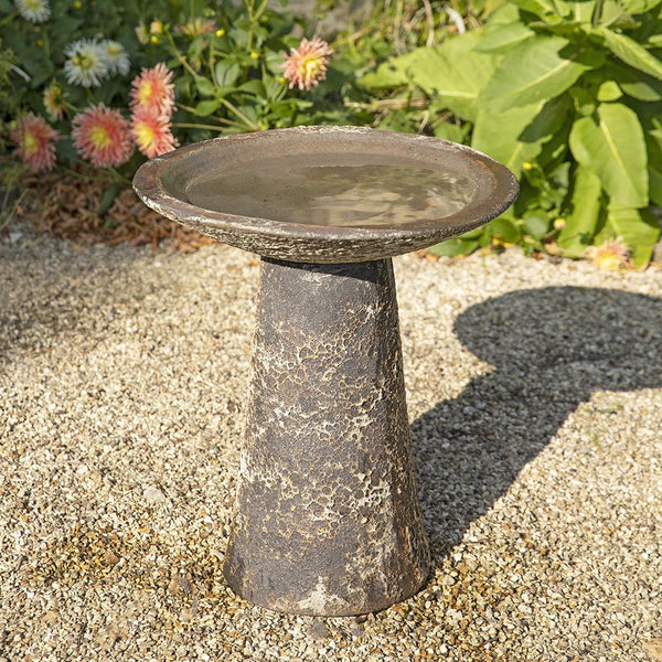 Garden Stone Bird Bath - Salt Glaze at Gardenesque