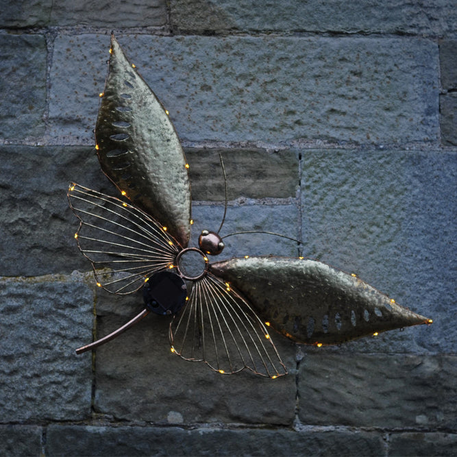 Butterfly Solar Wall Art Light Garden Decoration at Gardenesque