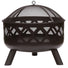 Hoole Lelant Steel Bowl Fire Pit with Metal Poker - Gardenesque