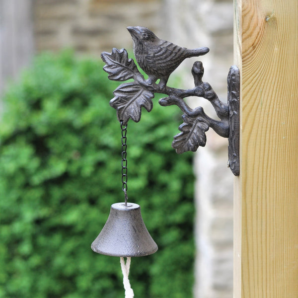 Cast Iron Traditional Doorbell - Perched Bird at Gardenesque