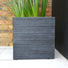 Charcoal Grey Square Plant Pot - Outdoor Lightweight Planters - 4 Sizes - Gardenesque
