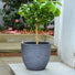 Charcoal Grey Circular Plant Pot – Outdoor Lightweight Planters – 27cm at Gardenesque