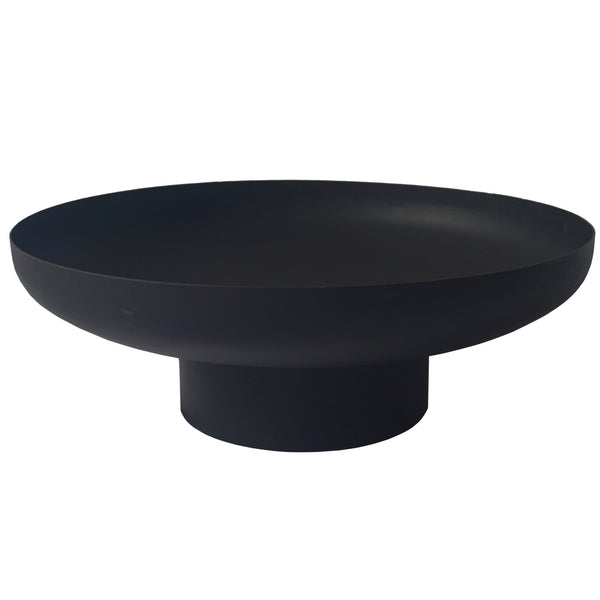 Contemporary Black Round Fire Pit Bowl - 60cm - Gardenesque