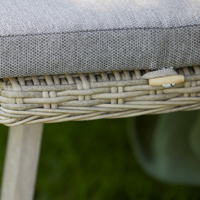 Outdoor wicker dining shop bench