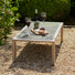 5 Seater Wood Effect Aluminium Garden Furniture Set with Coffee Table - Sherwood