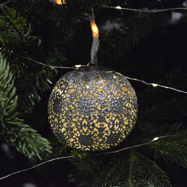Decorative LED Brass Christmas Bauble