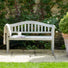 2 Seater Grey Wooden Garden Bench - Repton Queen