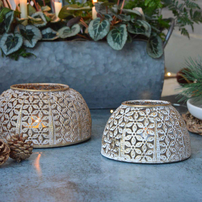 Gold Floral | Candle Holder