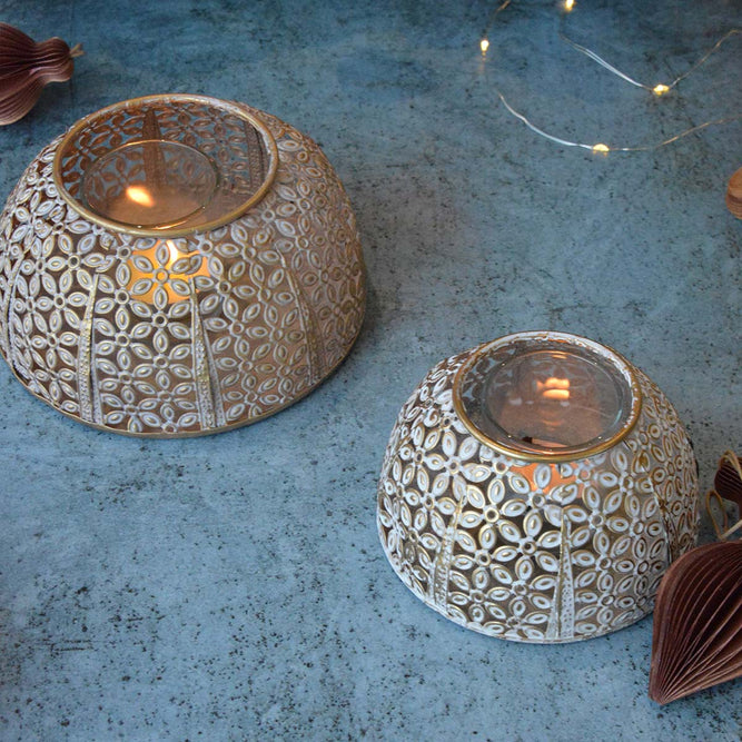 Gold Floral | Candle Holder
