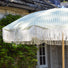 Green Striped Fringe | Parasol with Base