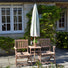 Green Striped Fringe | Parasol with Base