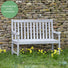 Grey 2 Seater Garden Bench - Eucalyptus Wood at Gardenesque