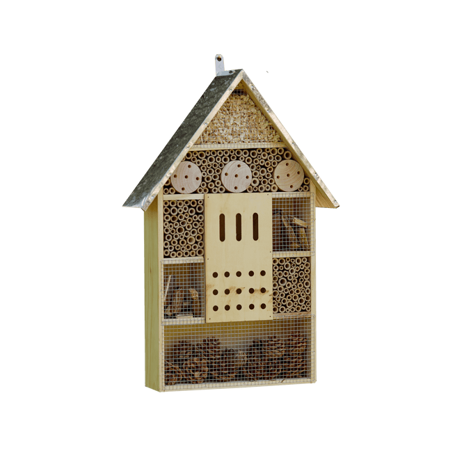 hanging wooden bug hotel