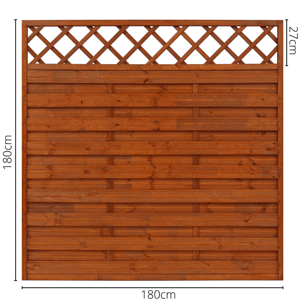 lattice wooden fence panel