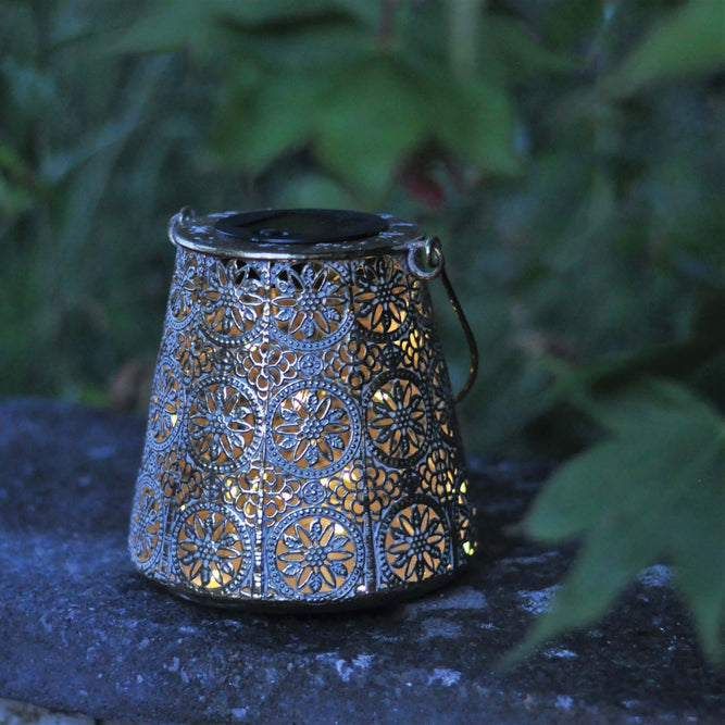 metal solar powered lantern