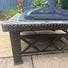 Mosaic Tiles Square Fire Pit Coffee Table with Spark Guard Lid - 76cm - Gardenesque