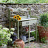 Garden Potting Bench with Hooks, Drawer & Dry Sink at Gardenesque