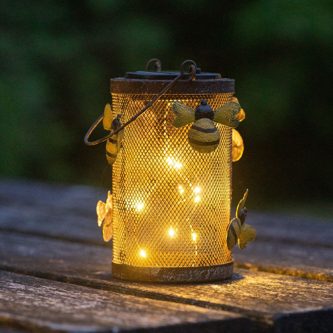 Copy of Outdoor Solar Hanging Lantern - Bees at Gardenesque
