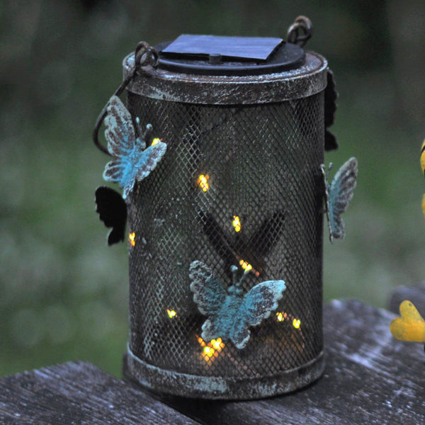 Outdoor Solar Hanging Lantern - Butterfly at Gardenesque