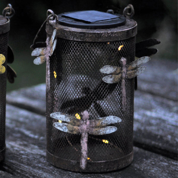Outdoor Solar Hanging Lantern - Dragonfly at Gardenesque
