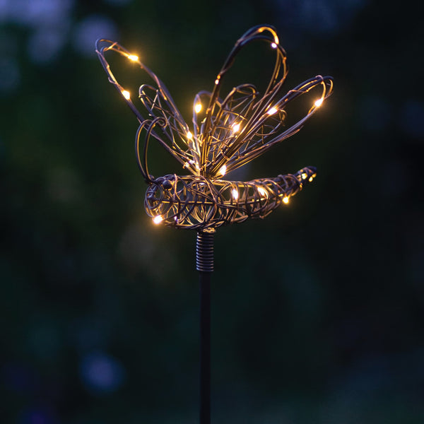 Outdoor Solar Light Garden Stake - Dragonfly at Gardenesque
