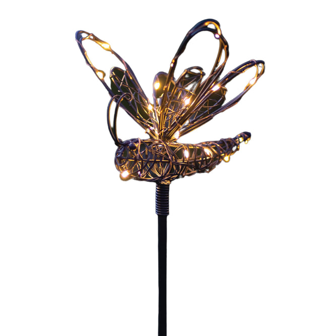 Outdoor Solar Light Garden Stake - Dragonfly at Gardenesque