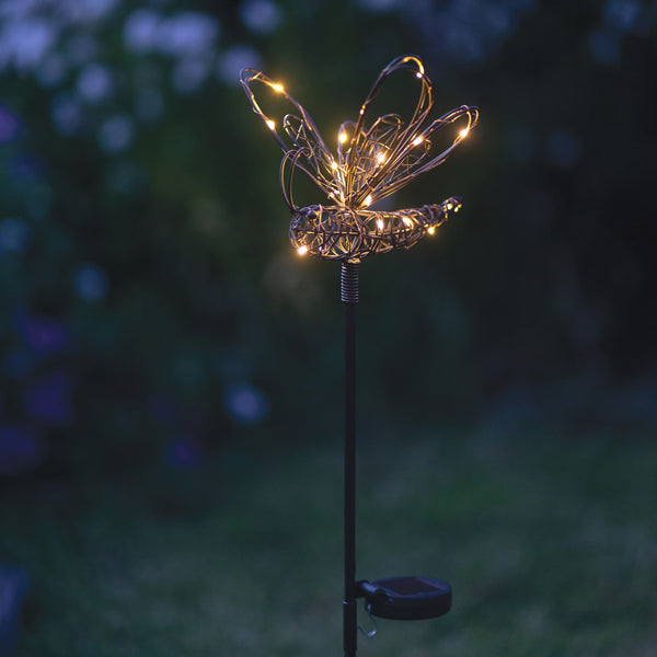 Outdoor Solar Light Garden Stake - Dragonfly at Gardenesque