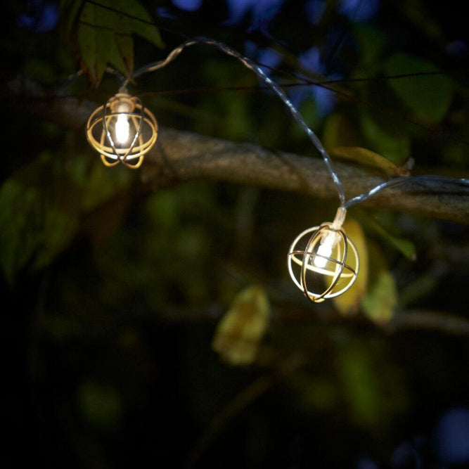 Copper Sphere LED Solar String Lights - Gardenesque