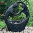 Outdoor Water Feature with Pump & LED Lights - Intertwined Couple - 63cm available at Gardenesque