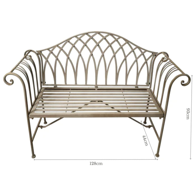 outdoor metal garden bench