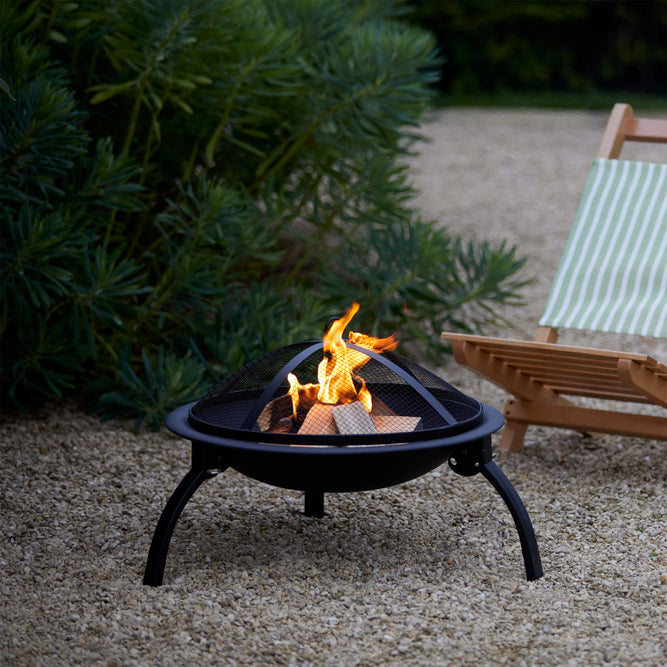 portable fire pit with stand