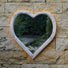 Rustic Heart Wooden Solar Light Up Garden Mirror available at Gardenesque