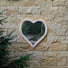 Rustic Heart Wooden Solar Light Up Garden Mirror available at Gardenesque