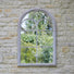 Salisbury Metal Window Arch Garden Mirror available at gardenesque