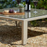 Square Outdoor Coffee Table - Wood Effect Aluminium at Gardenesque