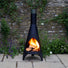 steel chiminea log burner