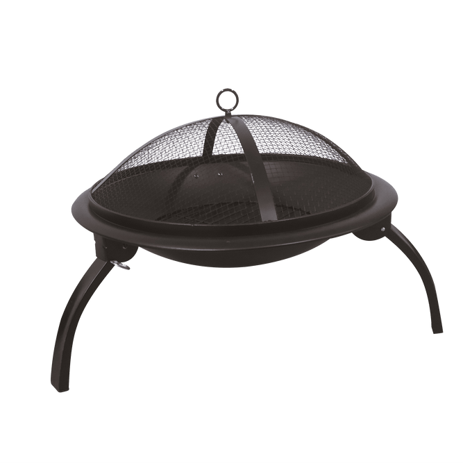 steel fire pit with lid