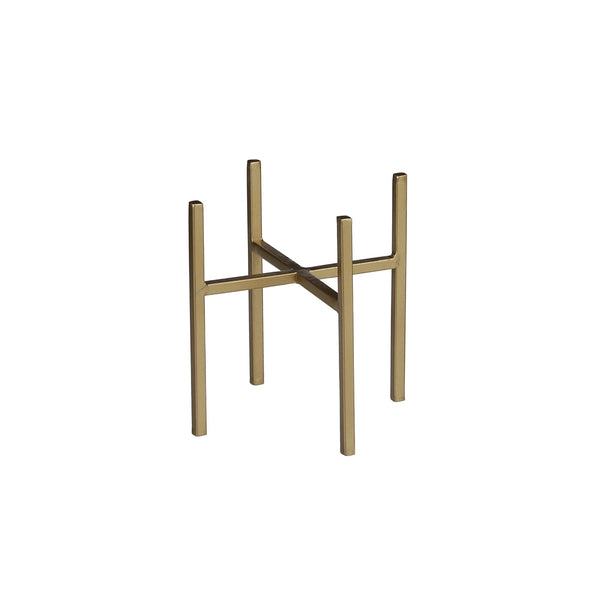 Tall Metal Indoor Plant Pot Stand -  Gold - Gardenesque
