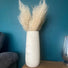 Tall White Stone Pampas Grass Vase - 2 Sizes at Gardenesque