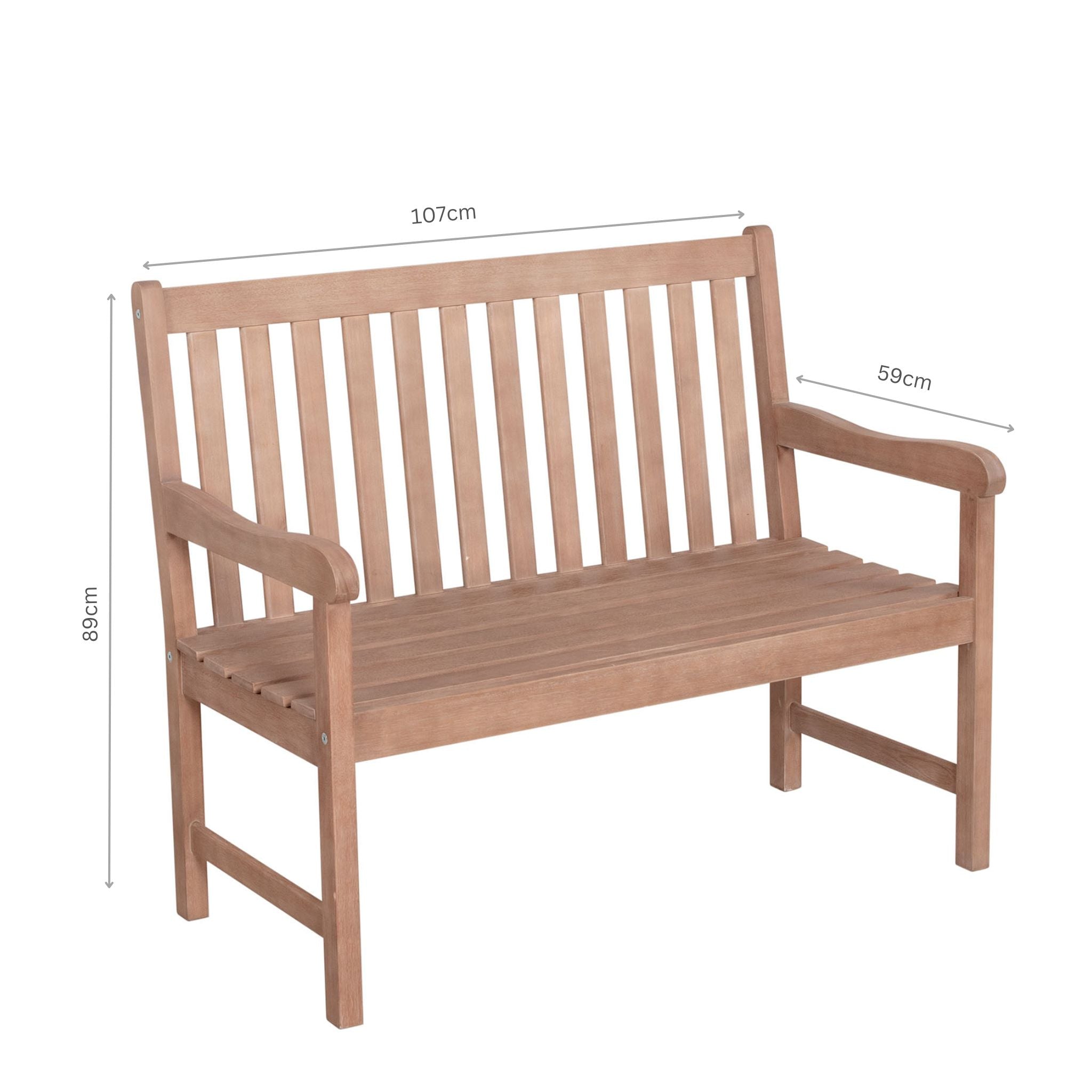 Repton Teak Garden Bench 2 Seater Garden Bench Gardenesque