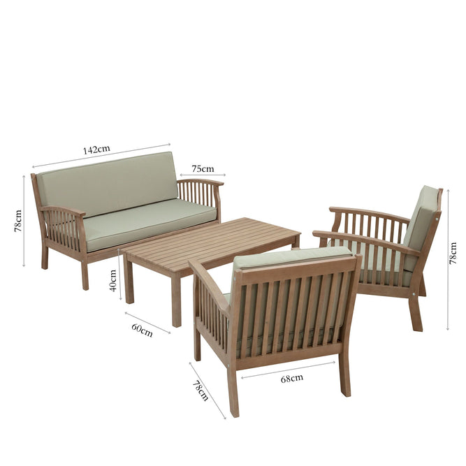 teak wooden garden sofa set