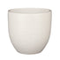 White Textured Round Indoor Ceramic Plant Pot - 4 Sizes at Gardenesque