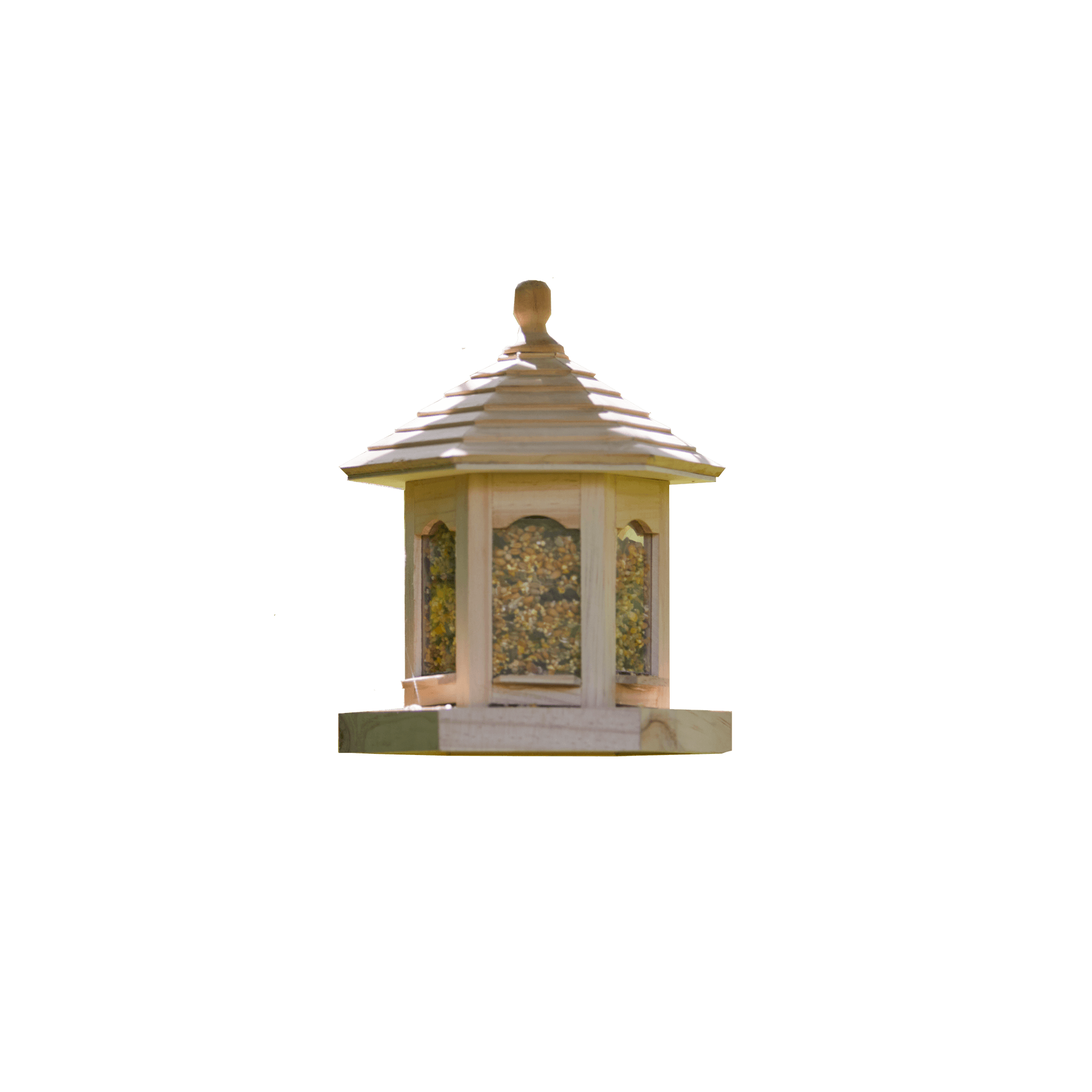 Hanging Wooden Bird Feeder with Seed Tray Gardenesque