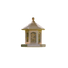 wooden bird feeder with roof and windows