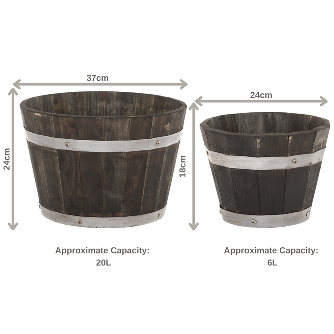 Whiskey Barrel | Wooden Plant Pot